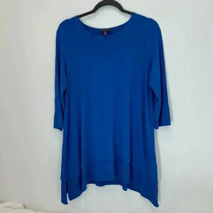 Eileen Fisher Lightweight Viscose Jersey Jewel Neck Tunic, Catalina, SP